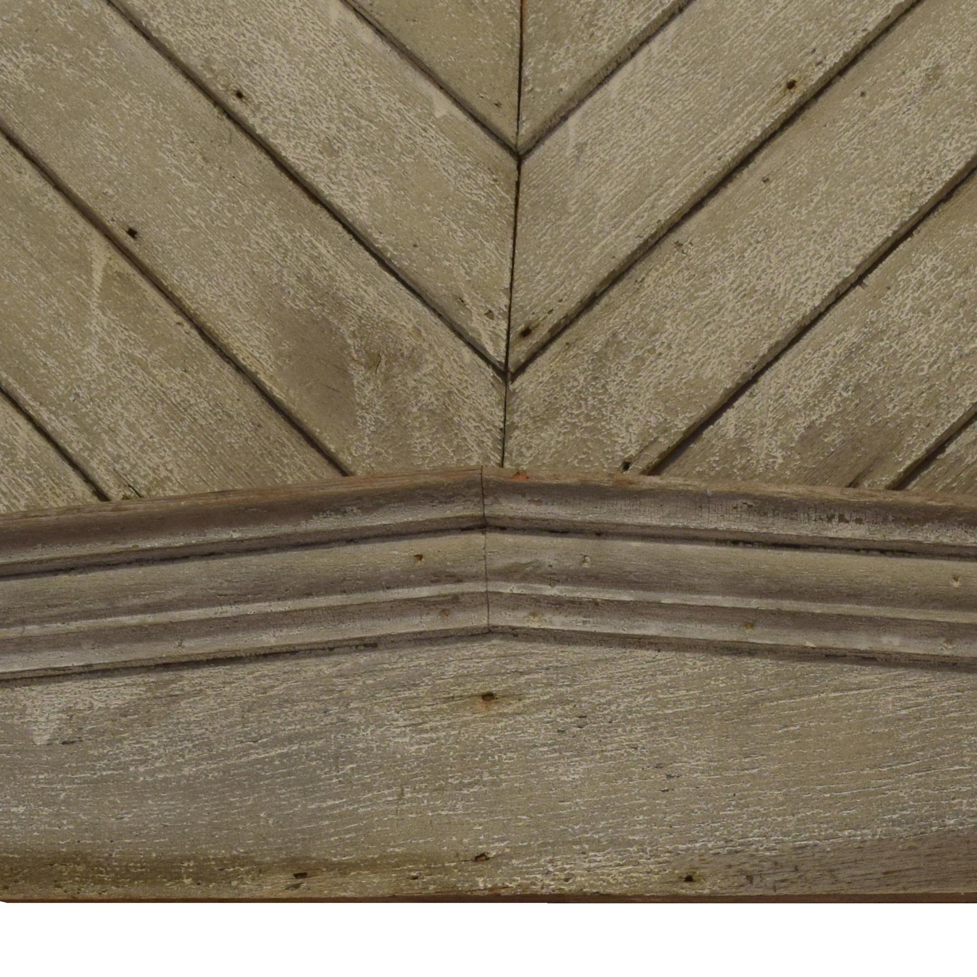 A Triangular Wood Pediment 83" W x 7" D x 48" H — United States, Circa 1900