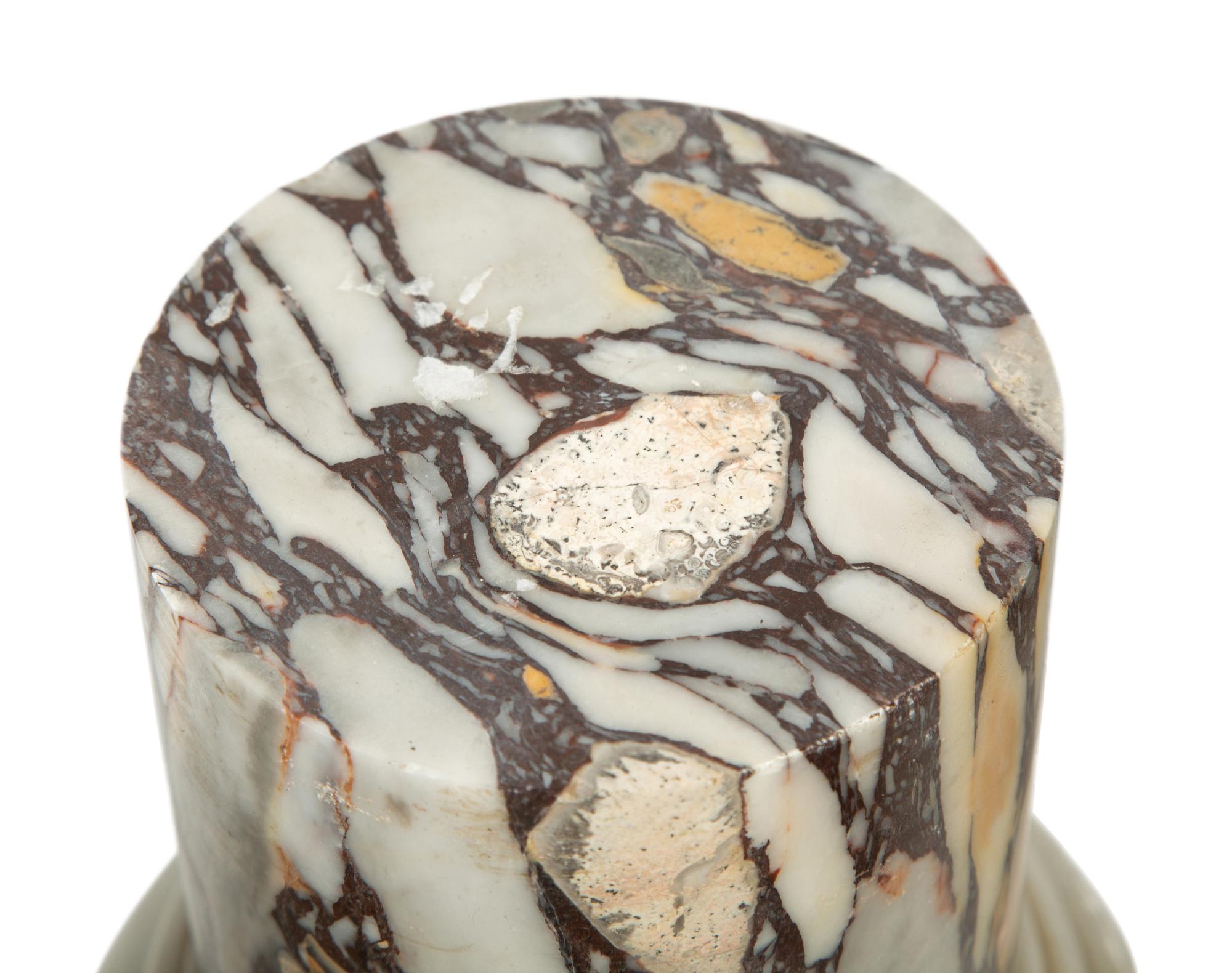 A Group of Continental Variegated Marble Bases — 20TH CENTURY