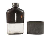 [CIVIL WAR]. Period-flask with UCV inscription to Captain James McElvany, Company F, 35th Georgia Infantry, WIA Cedar Run.