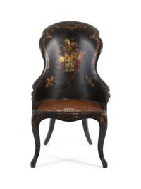 A Victorian Papier Mache Lady's Chair