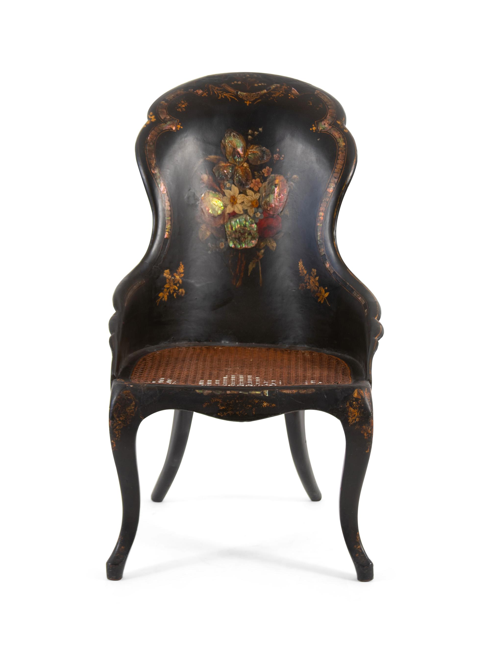 A Victorian Papier Mache Lady's Chair