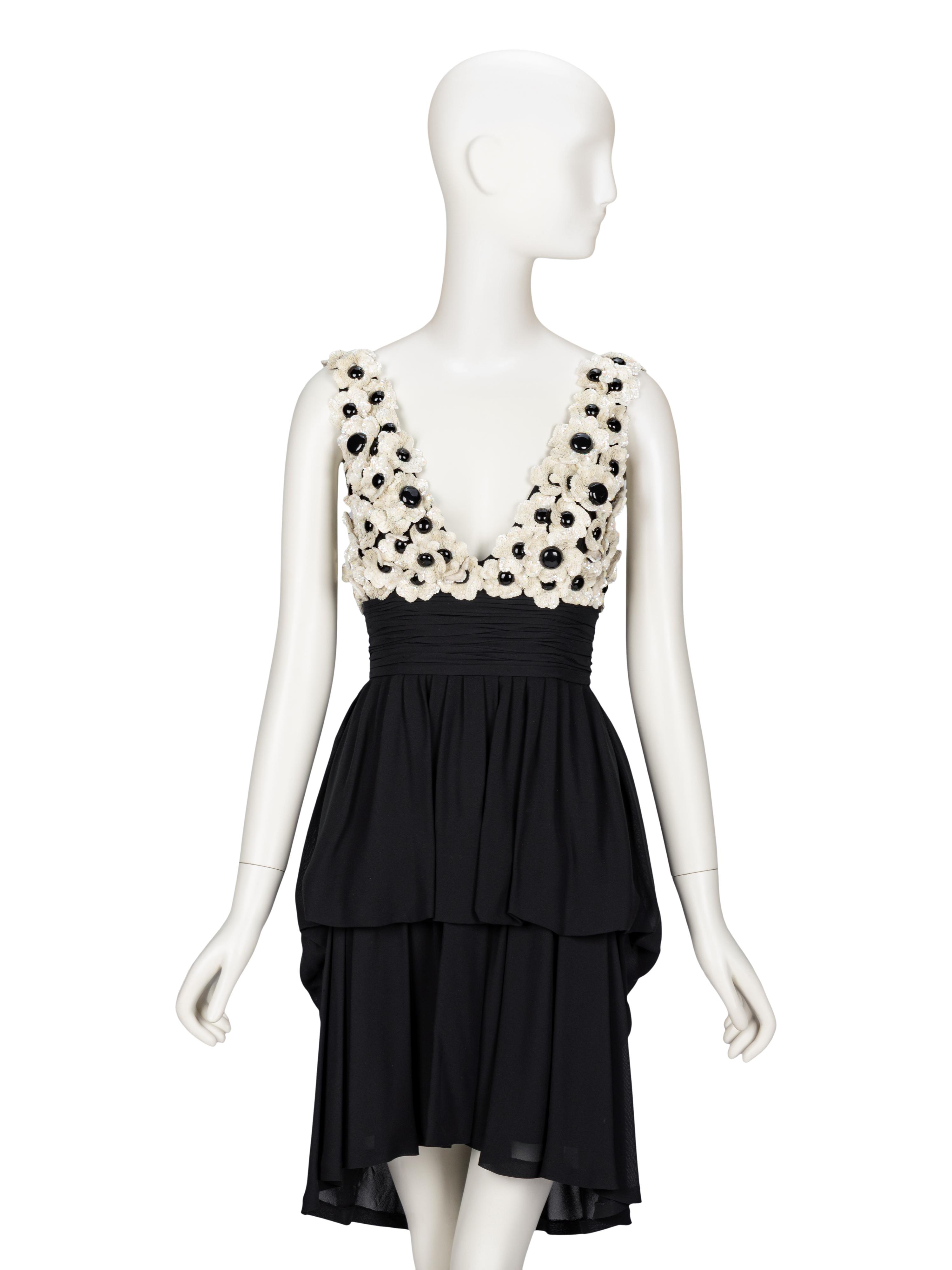 Chanel, Lesage-Sequined Floral Cocktail Dress
