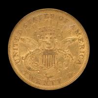 A United States 1867-S Liberty Head $20 Gold Coin