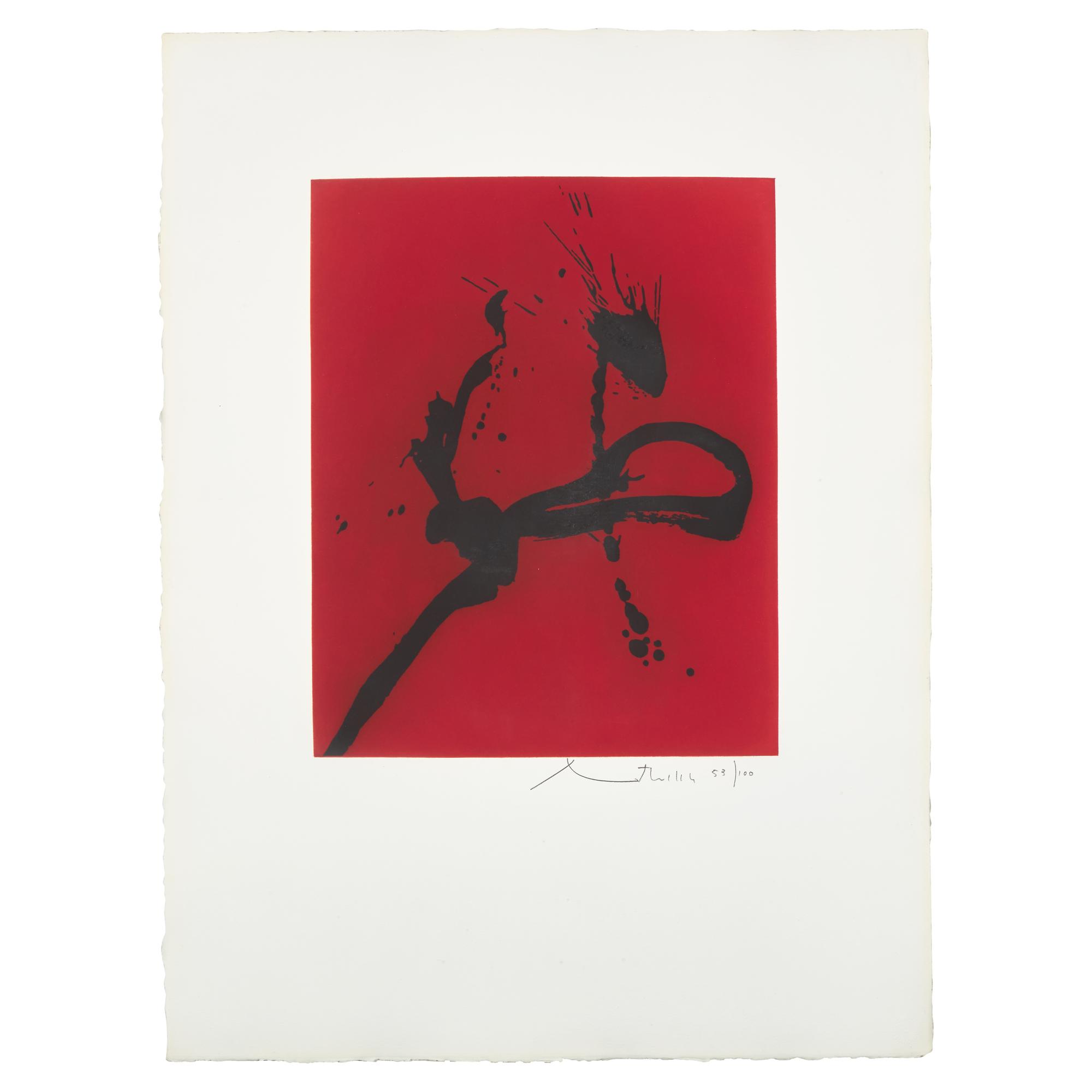 Robert Motherwell (American, 1915-1991) — Gesture IV (State I) , 1977