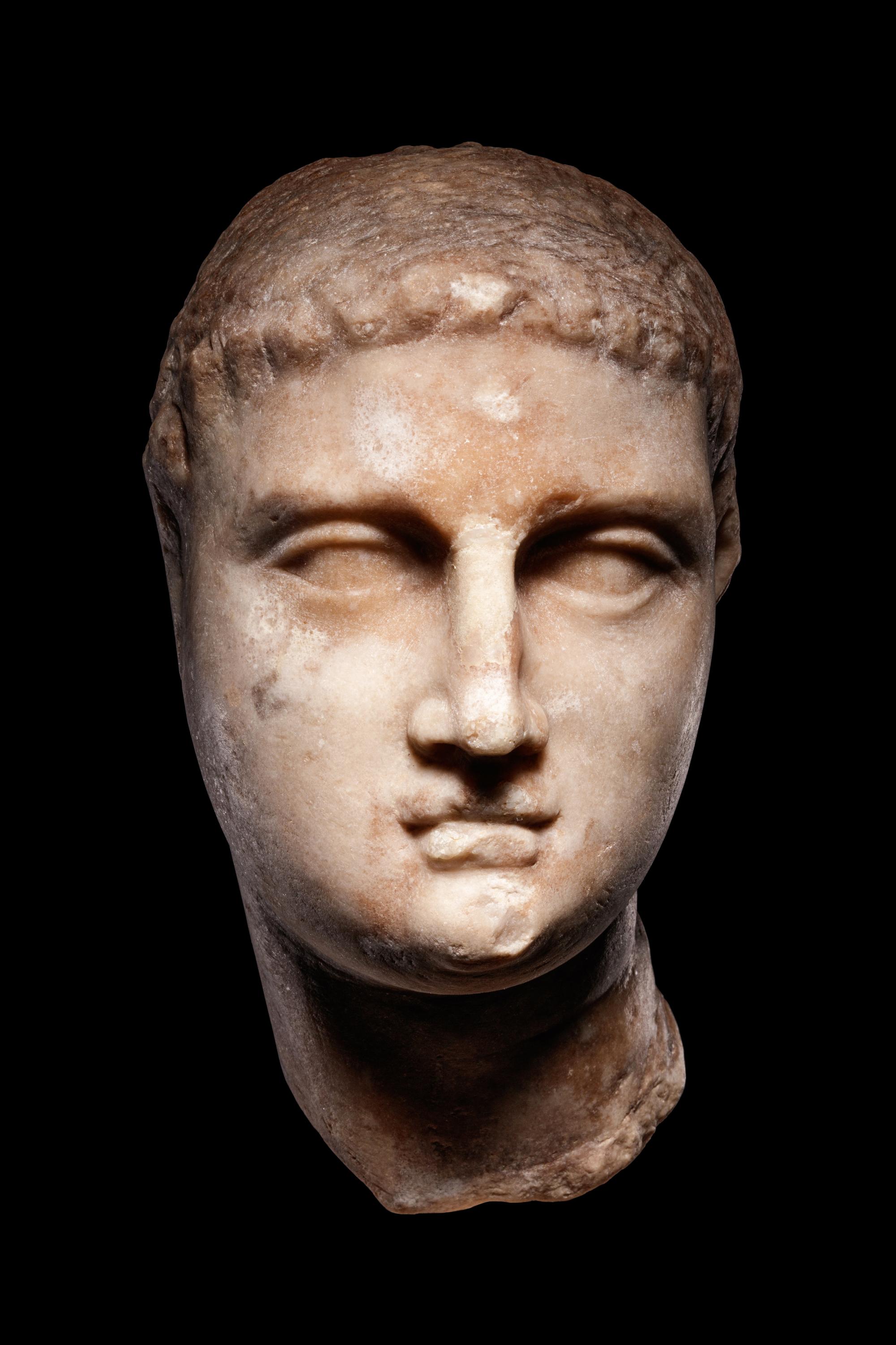 A Greek Marble Portrait Head of Ptolemy III