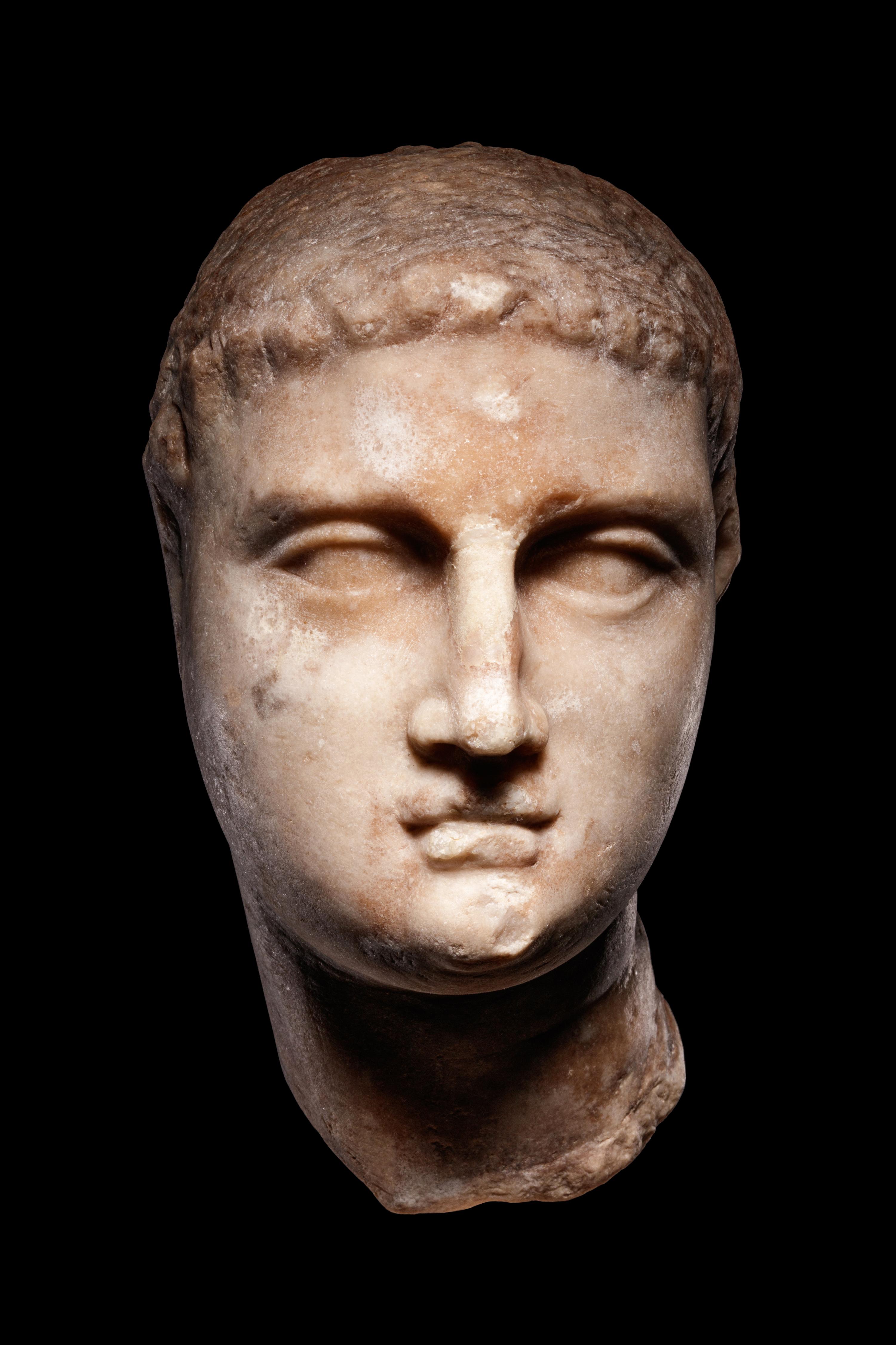 A Greek Marble Portrait Head of Ptolemy III