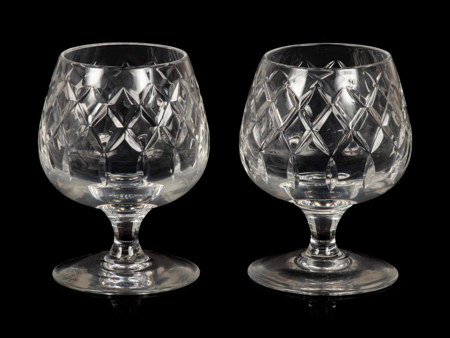 Three Cased Sets of Two Cartier Tom Thumb Small Brandy Glasses