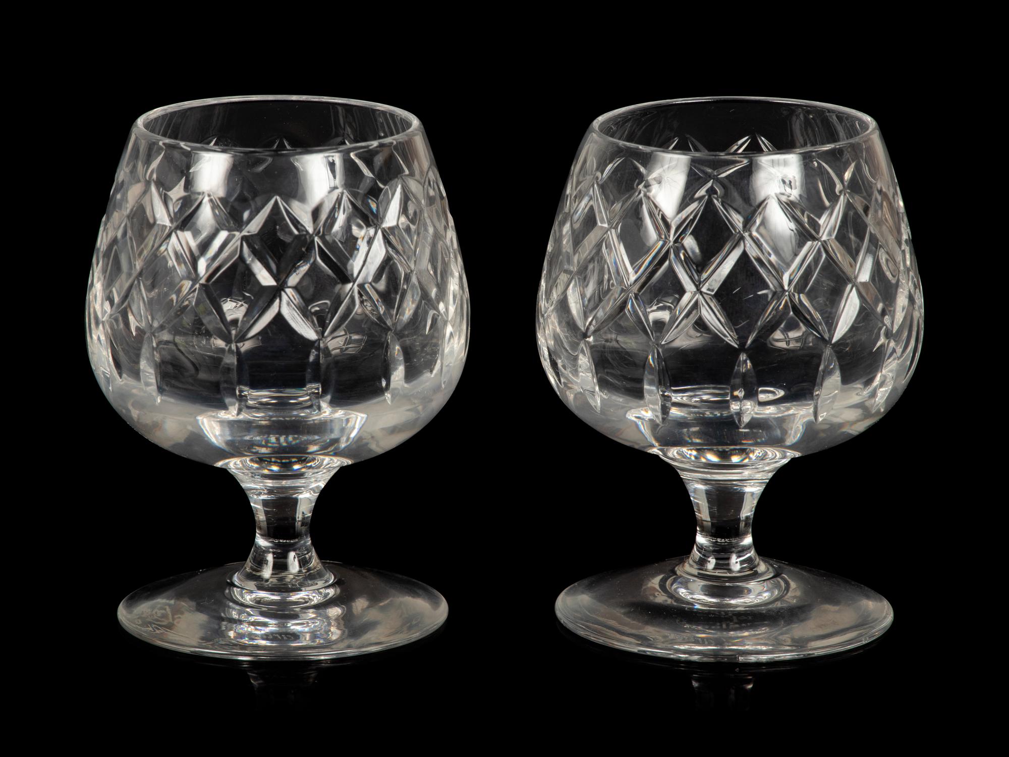 Three Cased Sets of Two Cartier Tom Thumb Small Brandy Glasses
