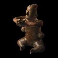 A Colima Terracotta Seated Figure