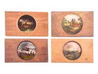 [CIVIL WAR - MAGIC LANTERN SLIDES]. An extensive collection of 250+ hand-colored glass slides featuring illustrations of Civil War campaigns, battles, and naval engagements, including: