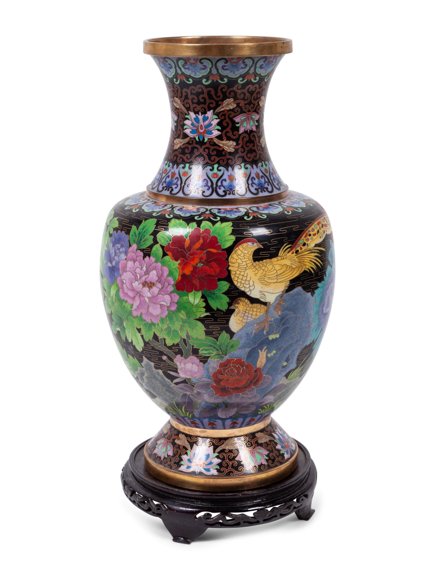 A Cloisonné Vase with Stand