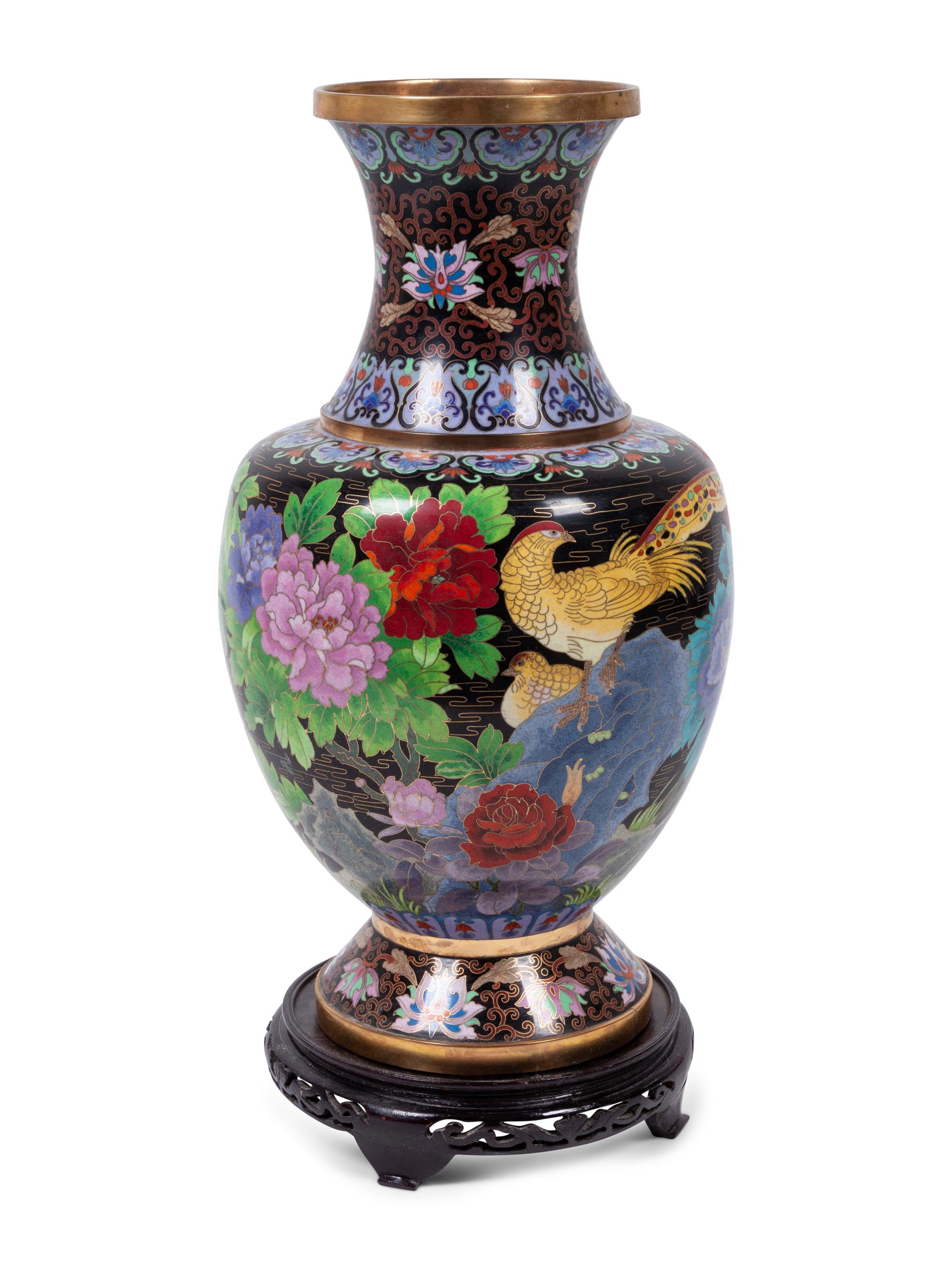 A Cloisonné Vase with Stand