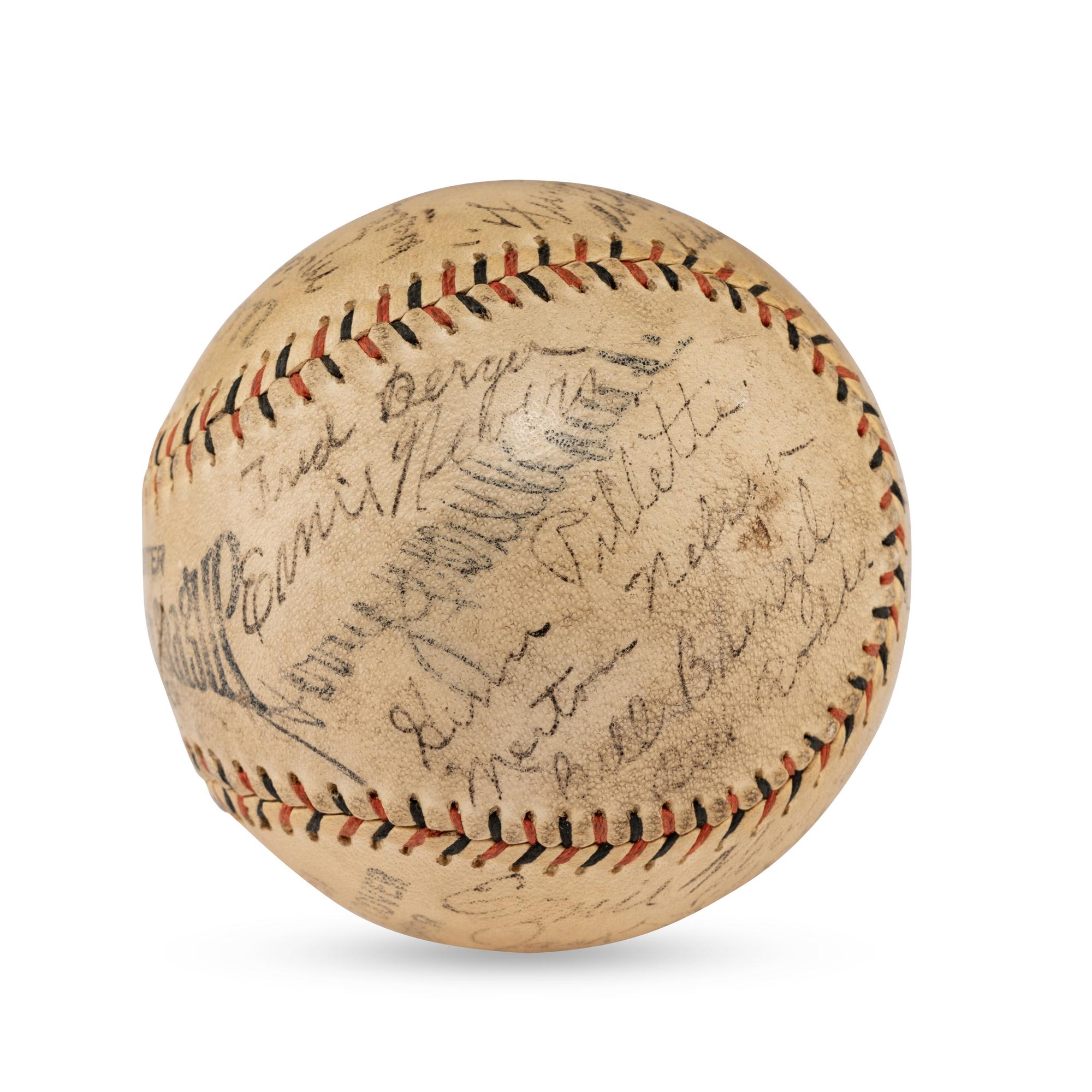 A 1929 Mission Reds Team Signed Autograph Baseball