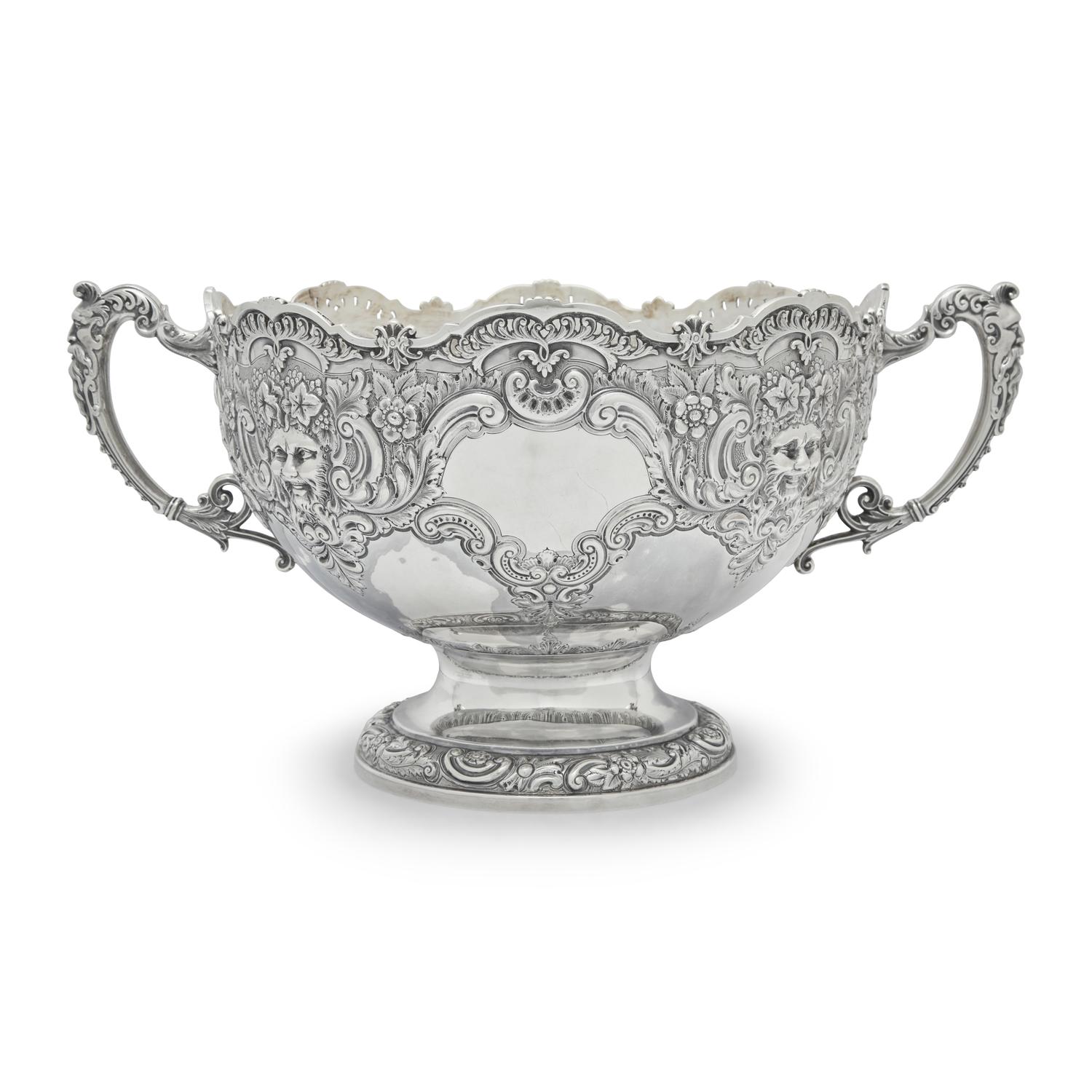 A Victorian Silver Rose Bowl