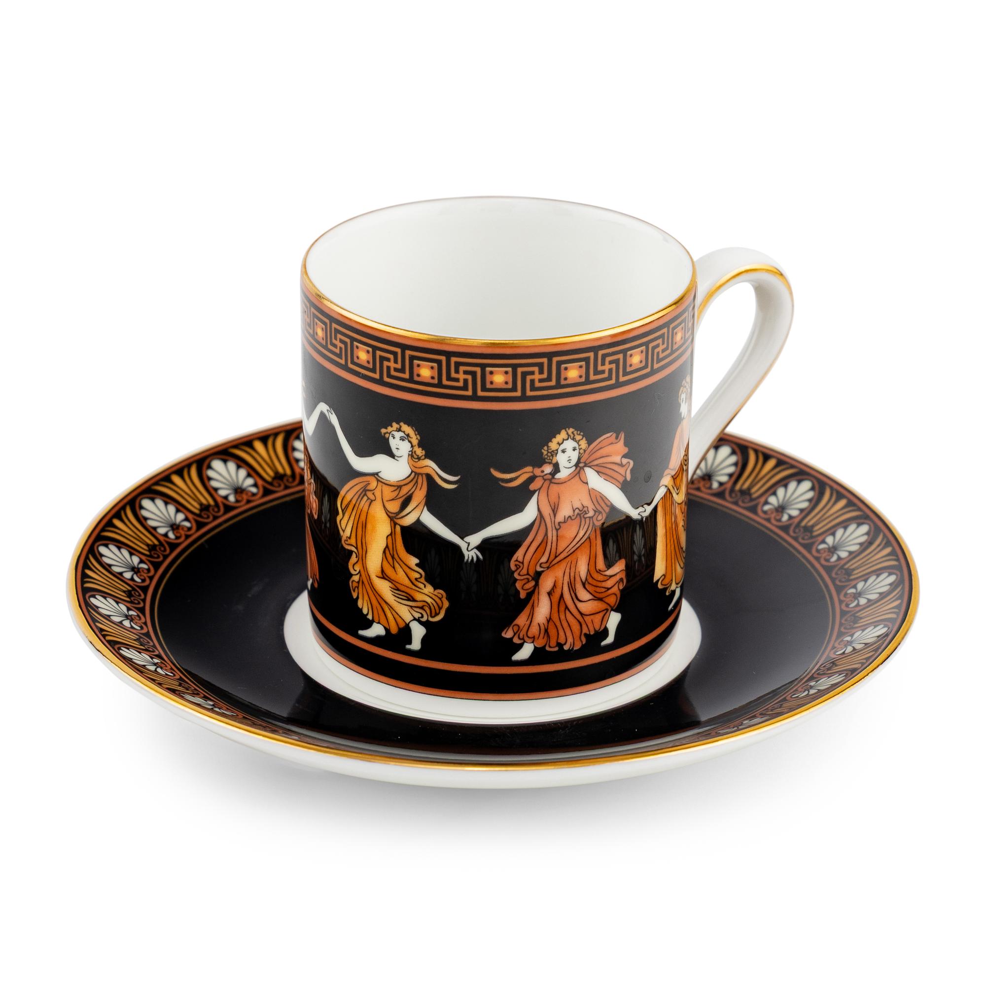 A Set Wedgwood Etruscan Dance Porcelain Tea and Coffee Cups