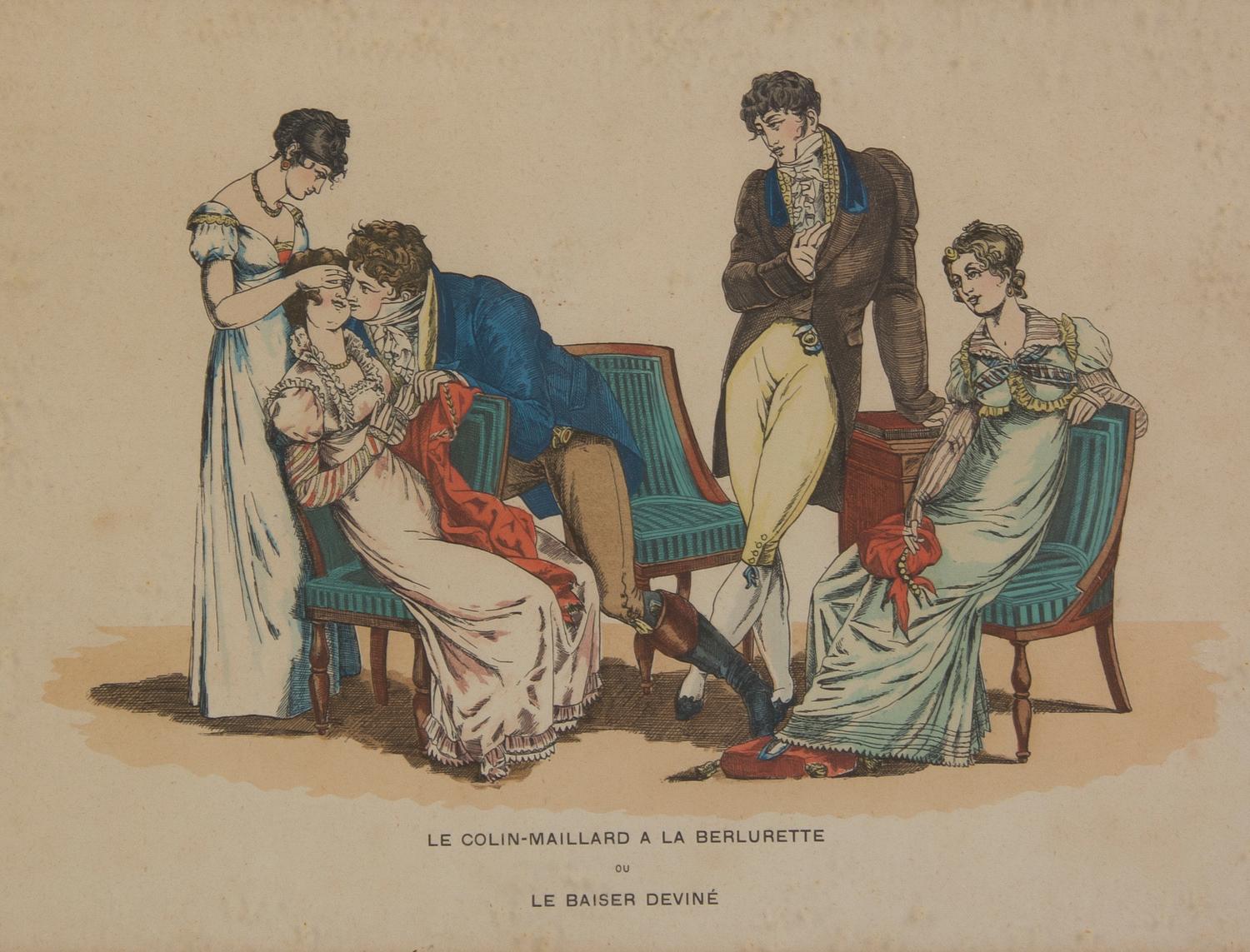 A Group of Four English Hunting Prints, after Henry Thomas Aiken, Height 10 1/4 x width 27 inches (visible).