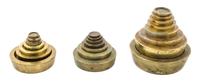 Three Sets of Stackable Brass Weights — LATE 19TH/EARLY 20TH CENTURY