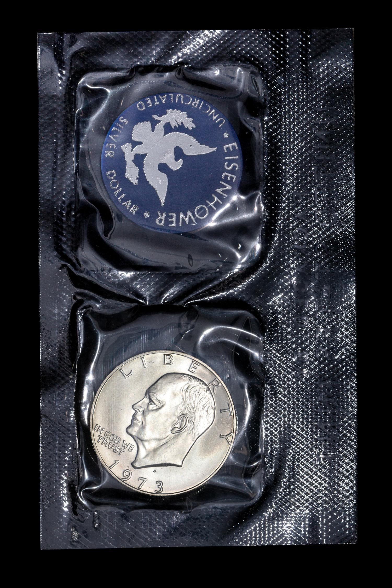 *A Group of Five United States Eisenhower Silver Dollars