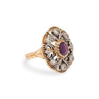 BICOLOR GOLD, RUBY, AND DIAMOND RING
