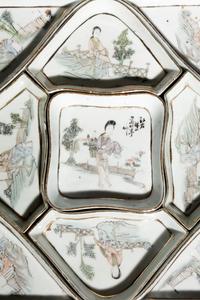A Famille Rose 'Lady' Sweet Meat Set