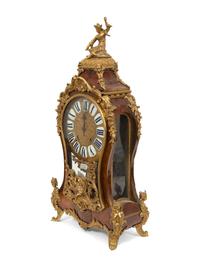 A Louis XV Gilt Bronze Mounted Kingwood Bracket Clock with Matching Wall Bracket