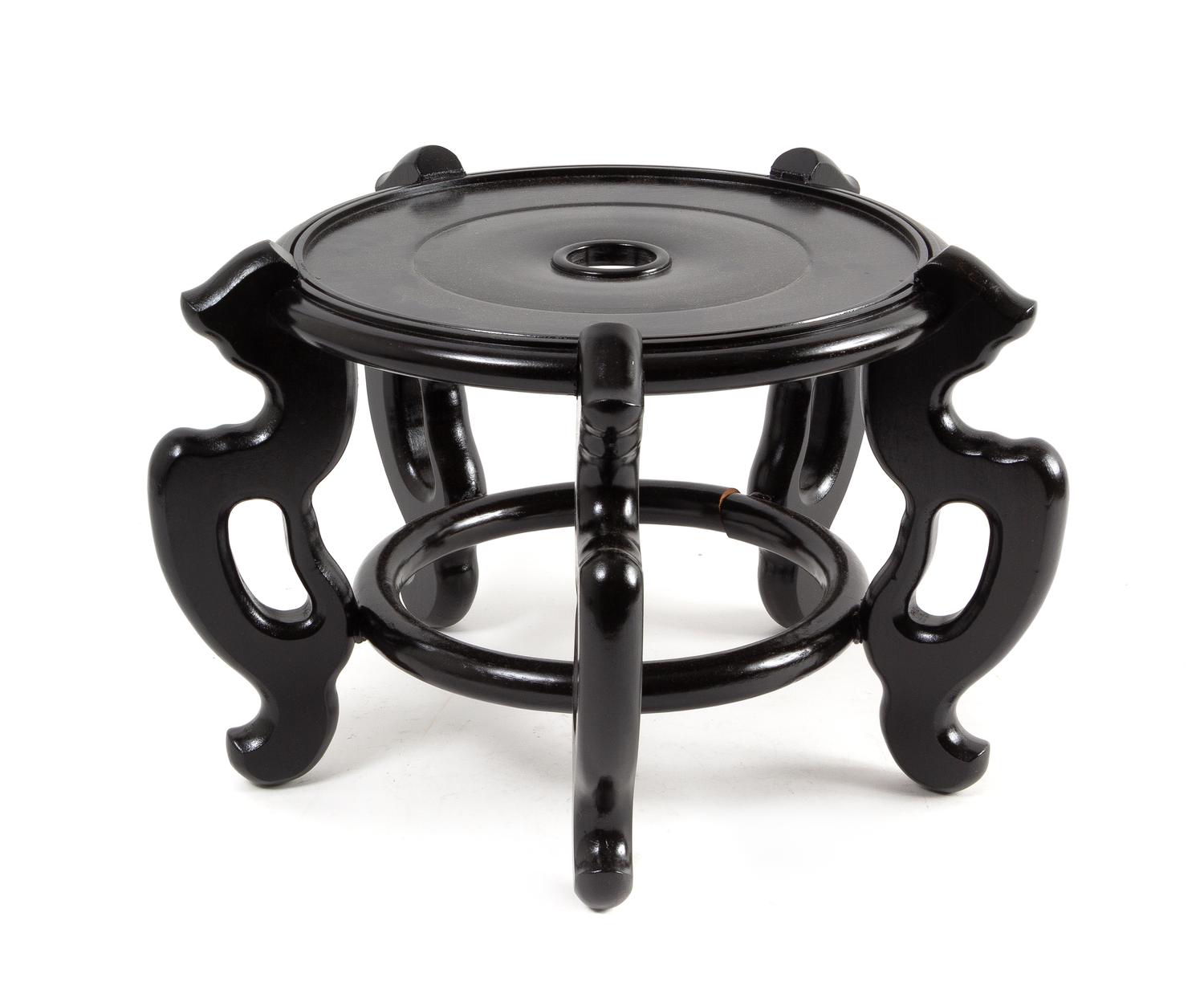 A Chinese Rosewood Fish Bowl Stand Diameter 14 1/4 inches.