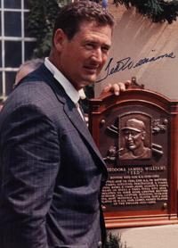 A Ted Williams Signed Autograph Large Format Hall of Fame Induction Photograph (Beckett Authentication Services Letter BAS Certified),
