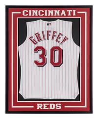 A Ken Griffey Jr. Cincinnati Reds Signed Autograph Jersey Display (Beckett Authentication Services),