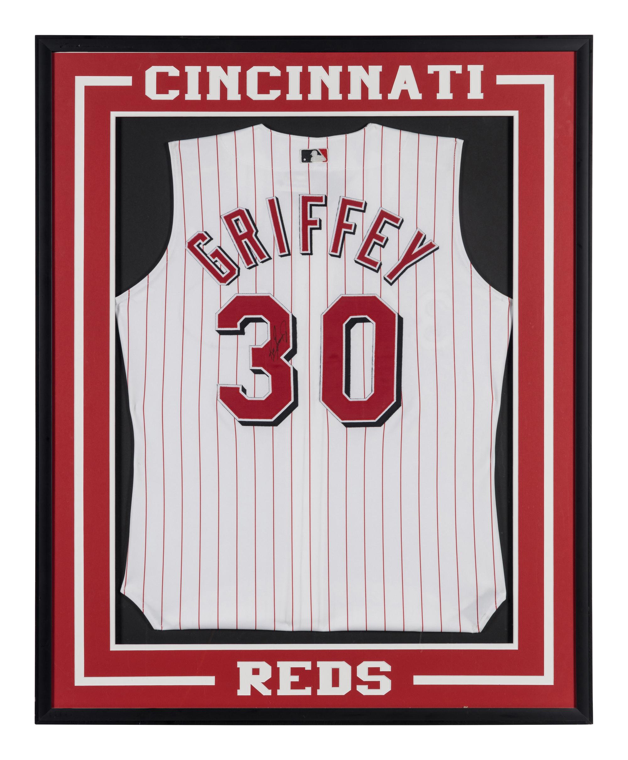A Ken Griffey Jr. Cincinnati Reds Signed Autograph Jersey Display (Beckett Authentication Services),