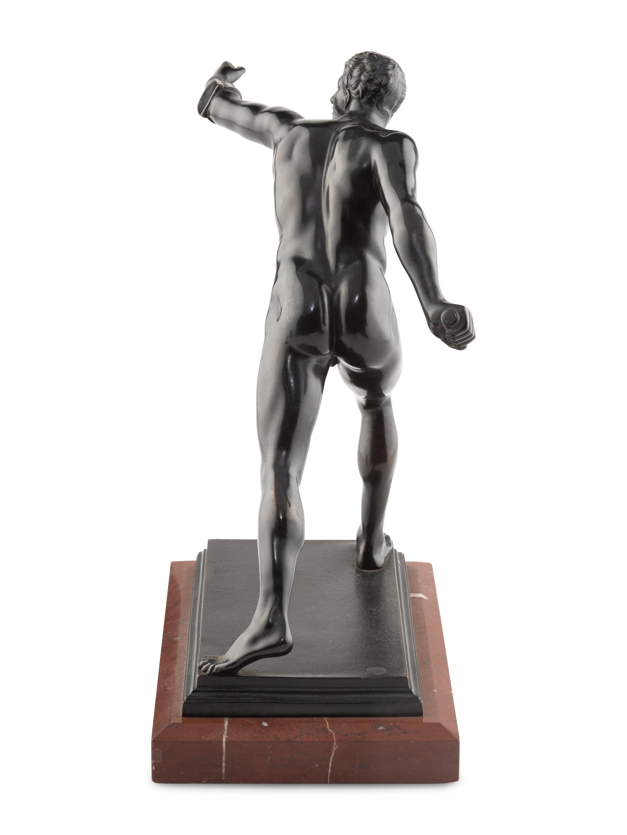 A Grand Tour Bronze Figure of the Borghese Gladiator