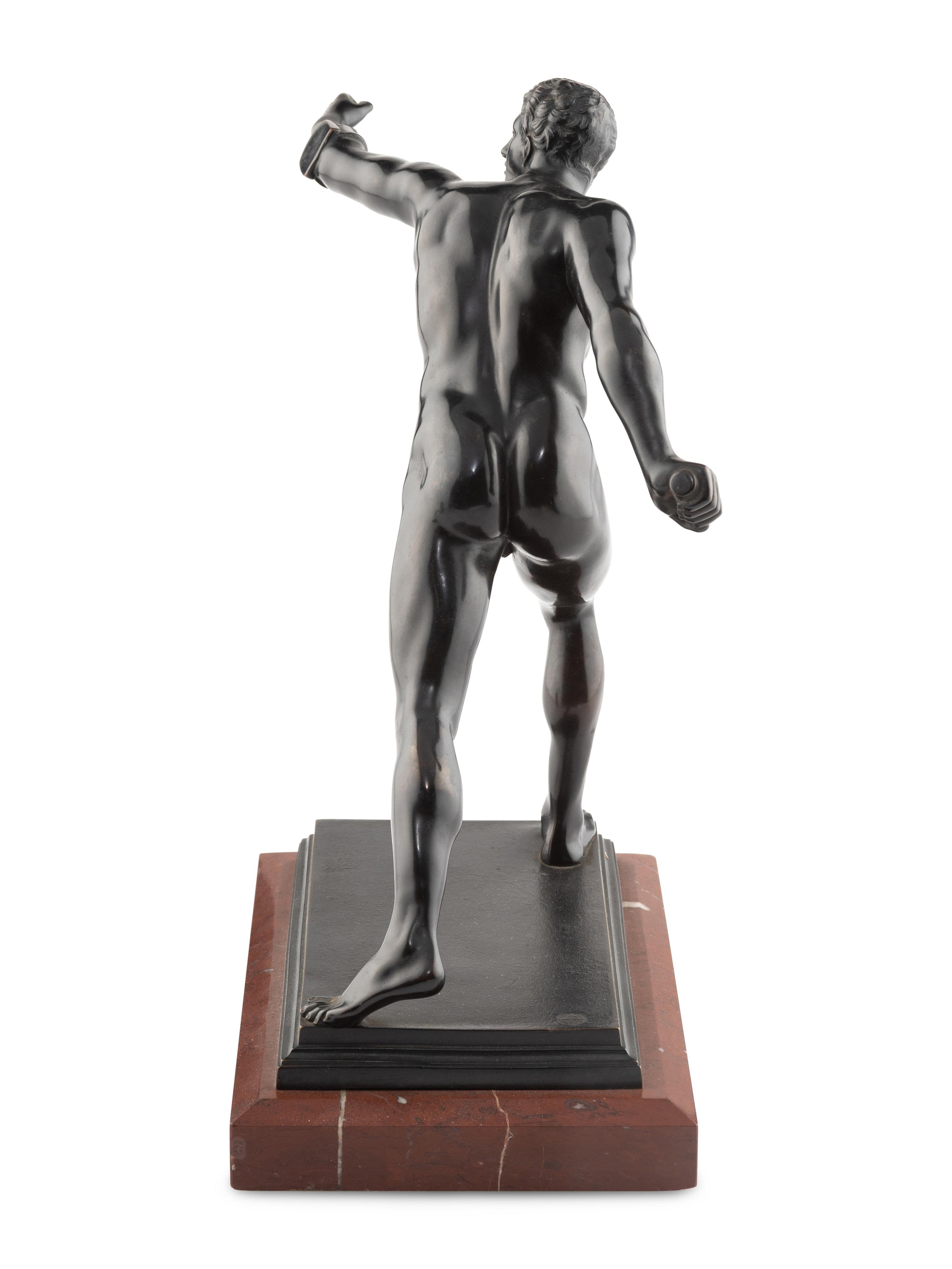 A Grand Tour Bronze Figure of the Borghese Gladiator