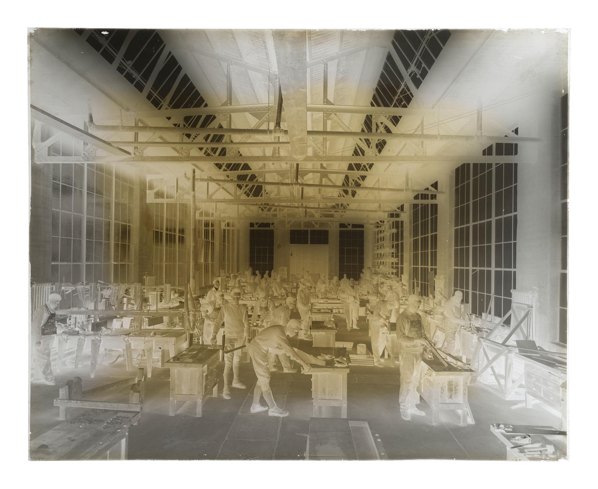 [EDUCATION]. 10 large format glass negatives featuring students at Wilberforce University.