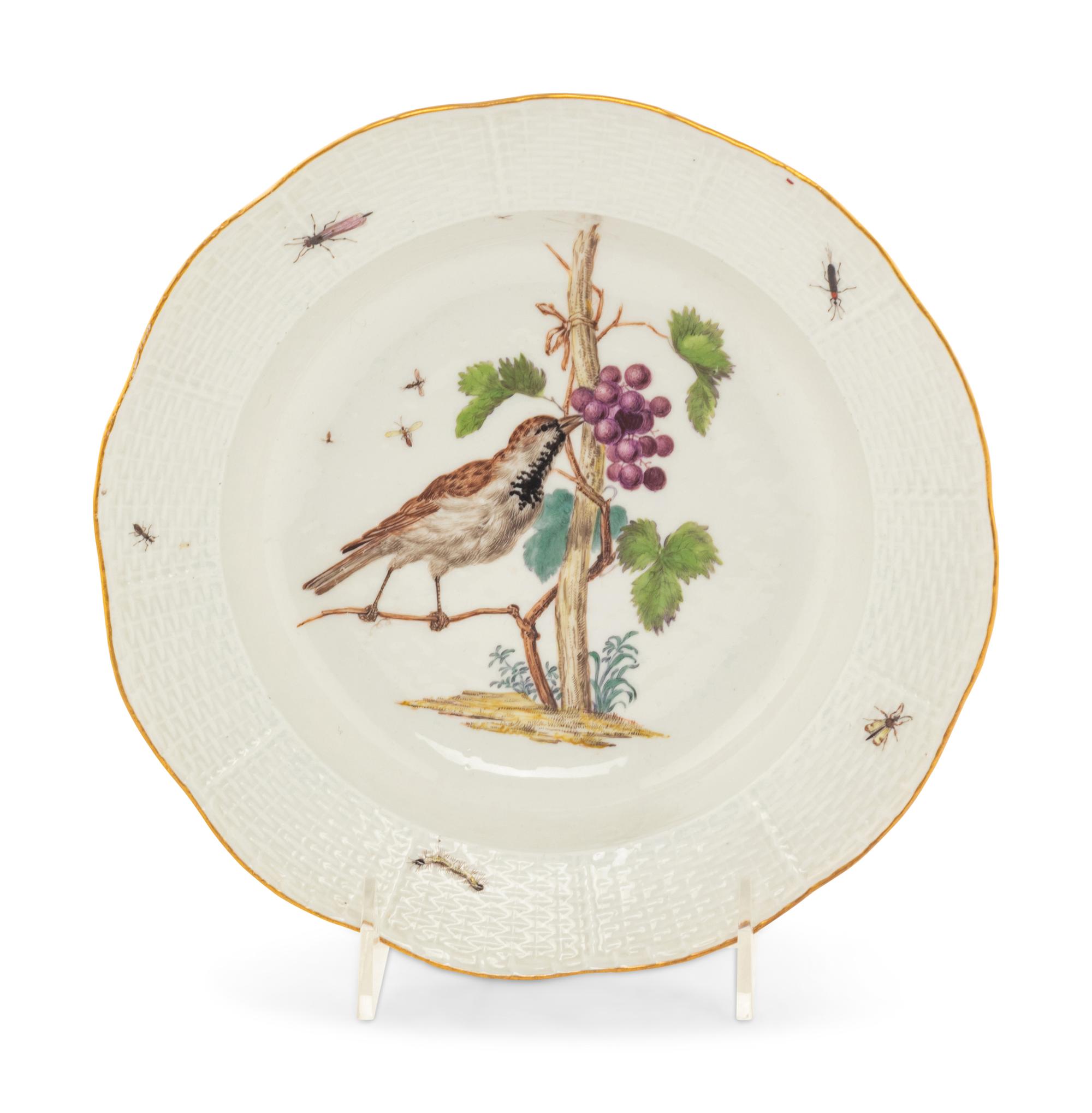 A Meissen Porcelain Ornithological Plate