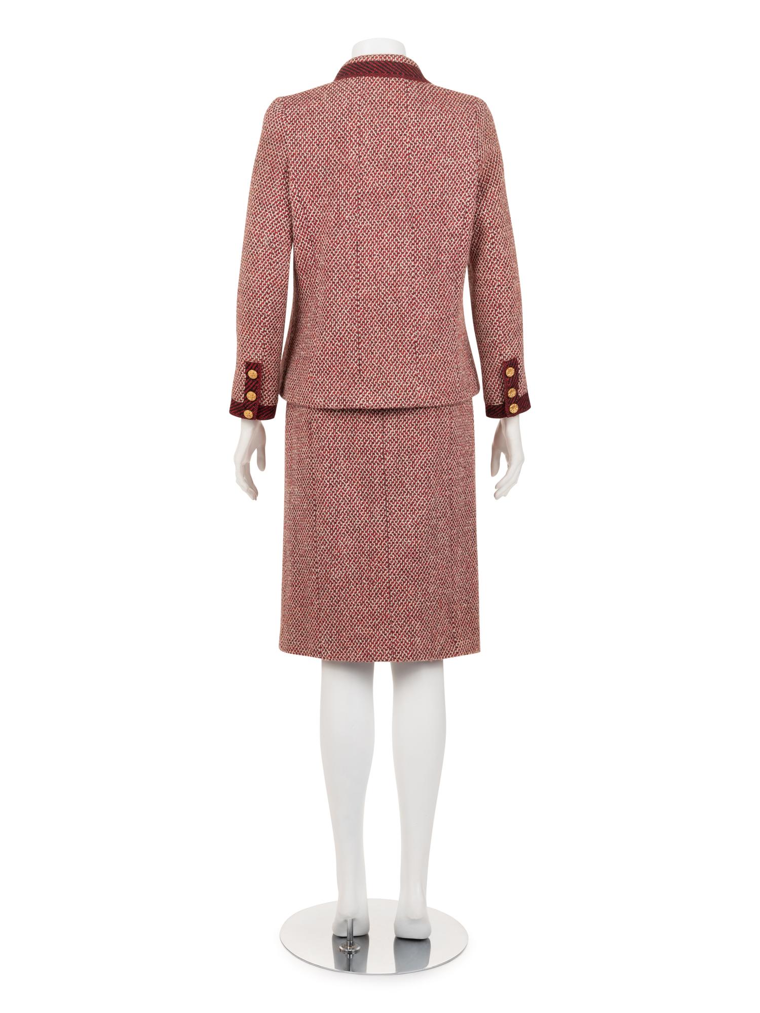 Chanel Wool Tweed Two-Piece Skirt Suit, Fall 1998
