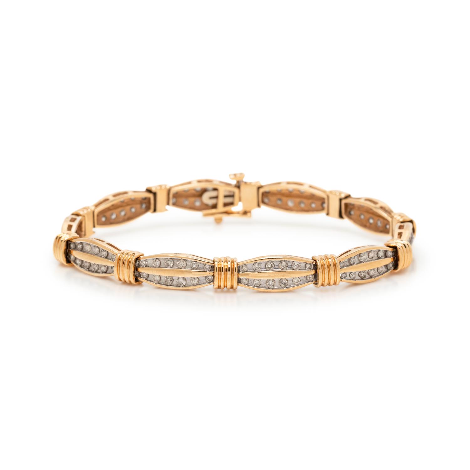 BICOLOR GOLD AND DIAMOND BRACELET