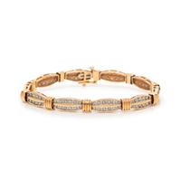 BICOLOR GOLD AND DIAMOND BRACELET
