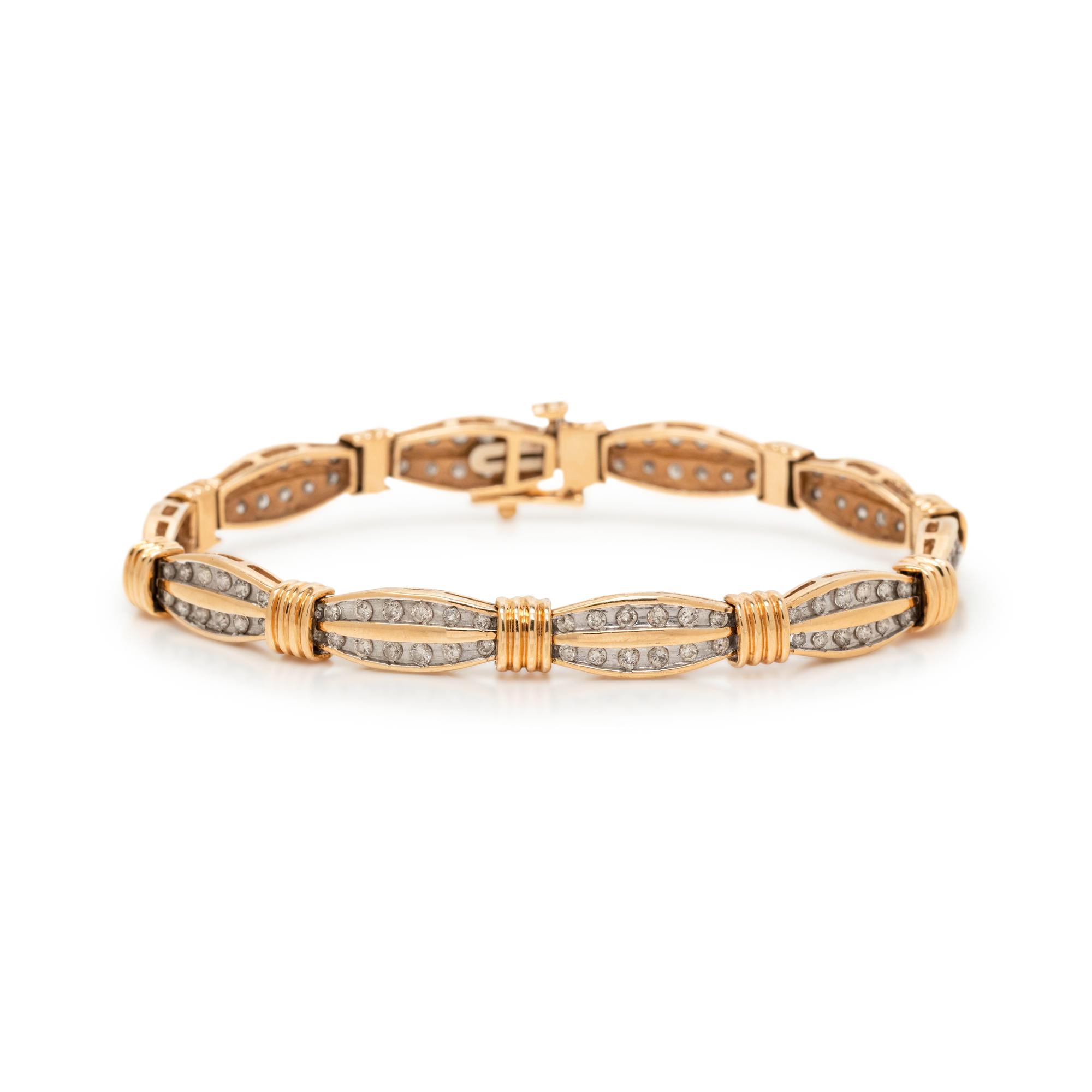BICOLOR GOLD AND DIAMOND BRACELET