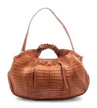 Nancy Gonzalez Tan Crocodile Hobo Bag, 1990-2000s