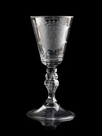 A Dutch Engraved Wine Glass