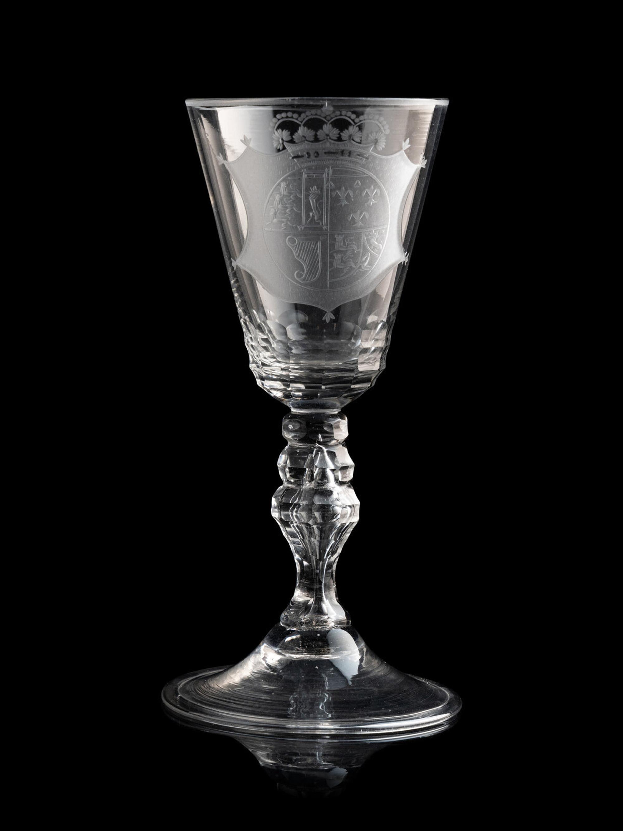 A Dutch Engraved Wine Glass