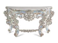 A Louis XV Style Gray and Blue-Painted Console Table