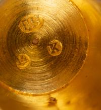 A Swedish 14-Karat Yellow Gold and Moonstone Thimble