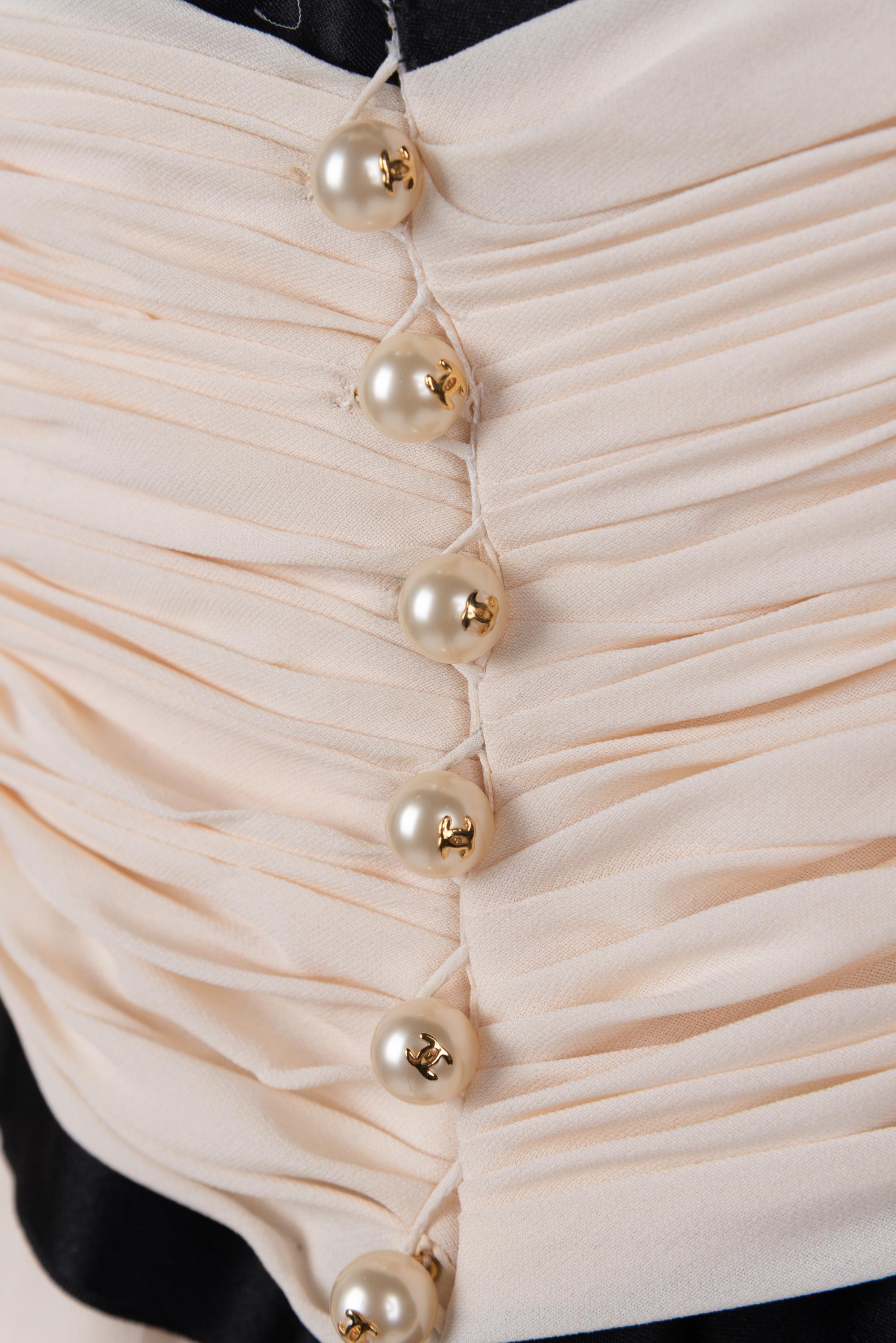 Chanel Ruched Strapless Dress, 1980s