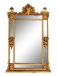 A Pair of Louis XVI Style Gilded Mirrors