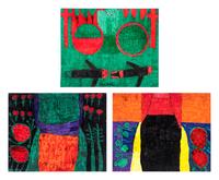 Untitled (Prehistoric Animals), Untitled (Prehistoric Enviornment) and Untitled (Prehistoric Enviornment) (three works)