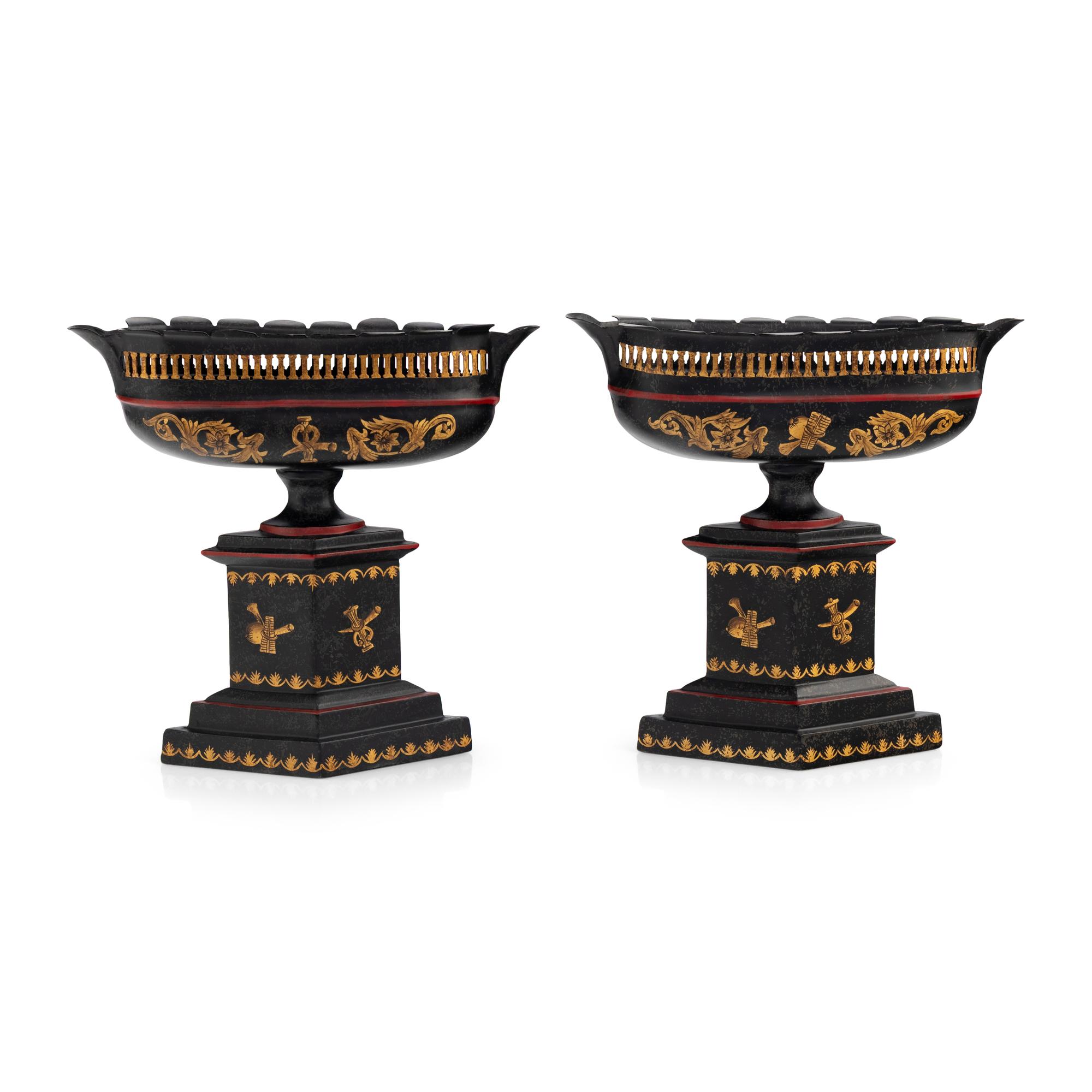 A Pair of Italian Style Tôle Jardinieres