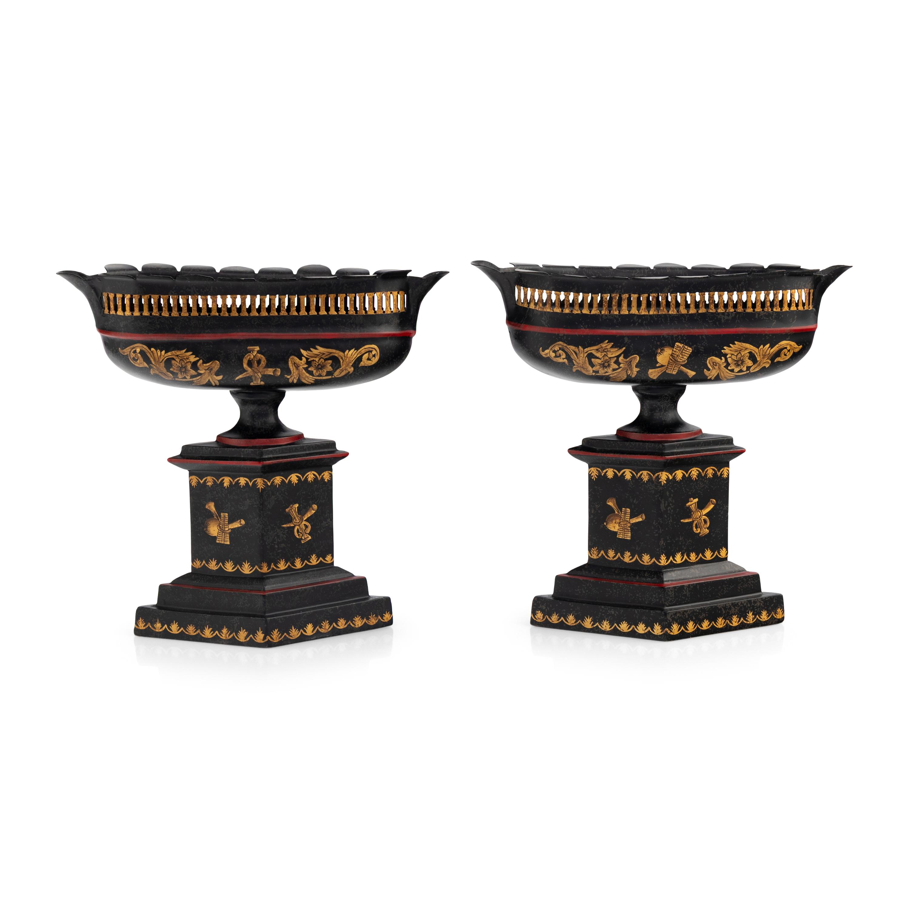 A Pair of Italian Style Tôle Jardinieres