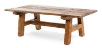 A Provincial Hardwood Low Table Height 22 x width 67 x depth 39 inches. — WITH 18TH AND 19TH CENTURY ELEMENTS