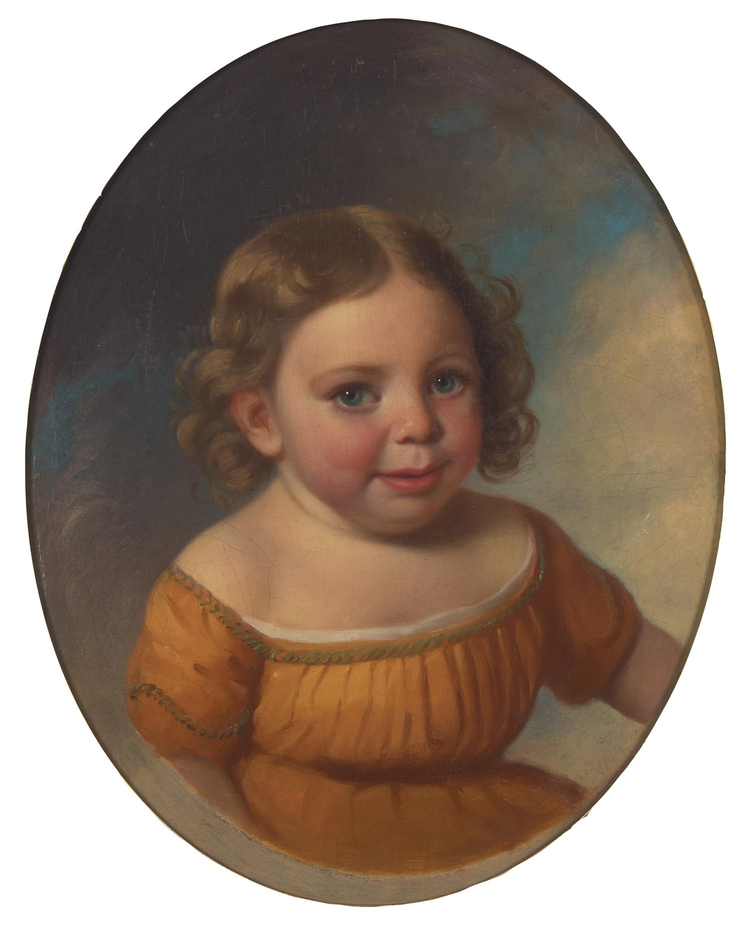 American School 19th Century, A Portrait of a Young Girl