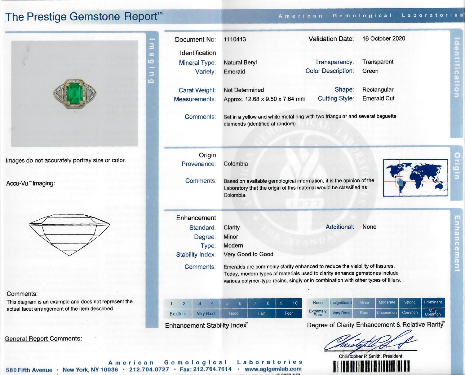 EMERALD AND DIAMOND RING